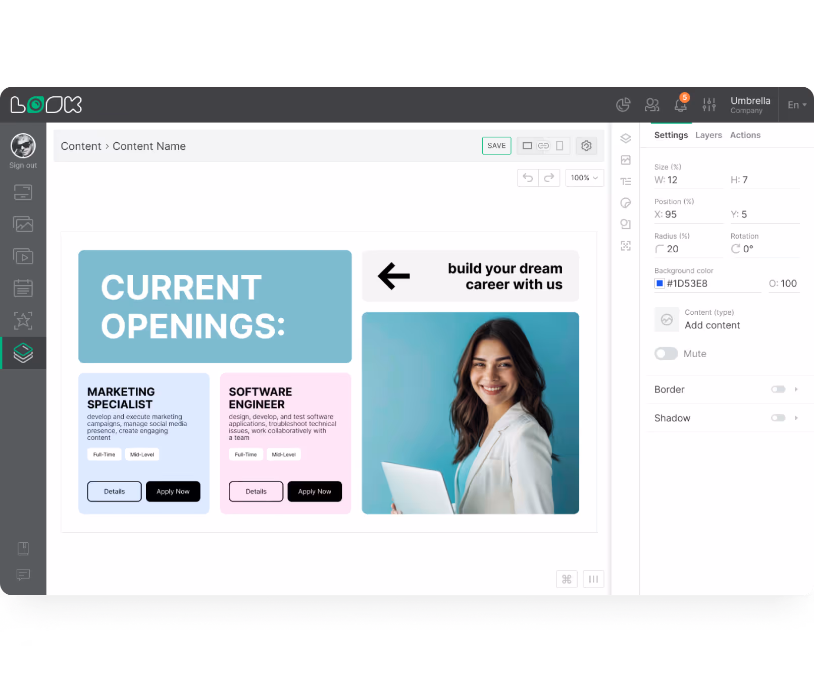 Content Creator Dashboard Screenschot